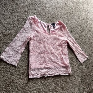 Rue 21 Baby Pink Lace Top